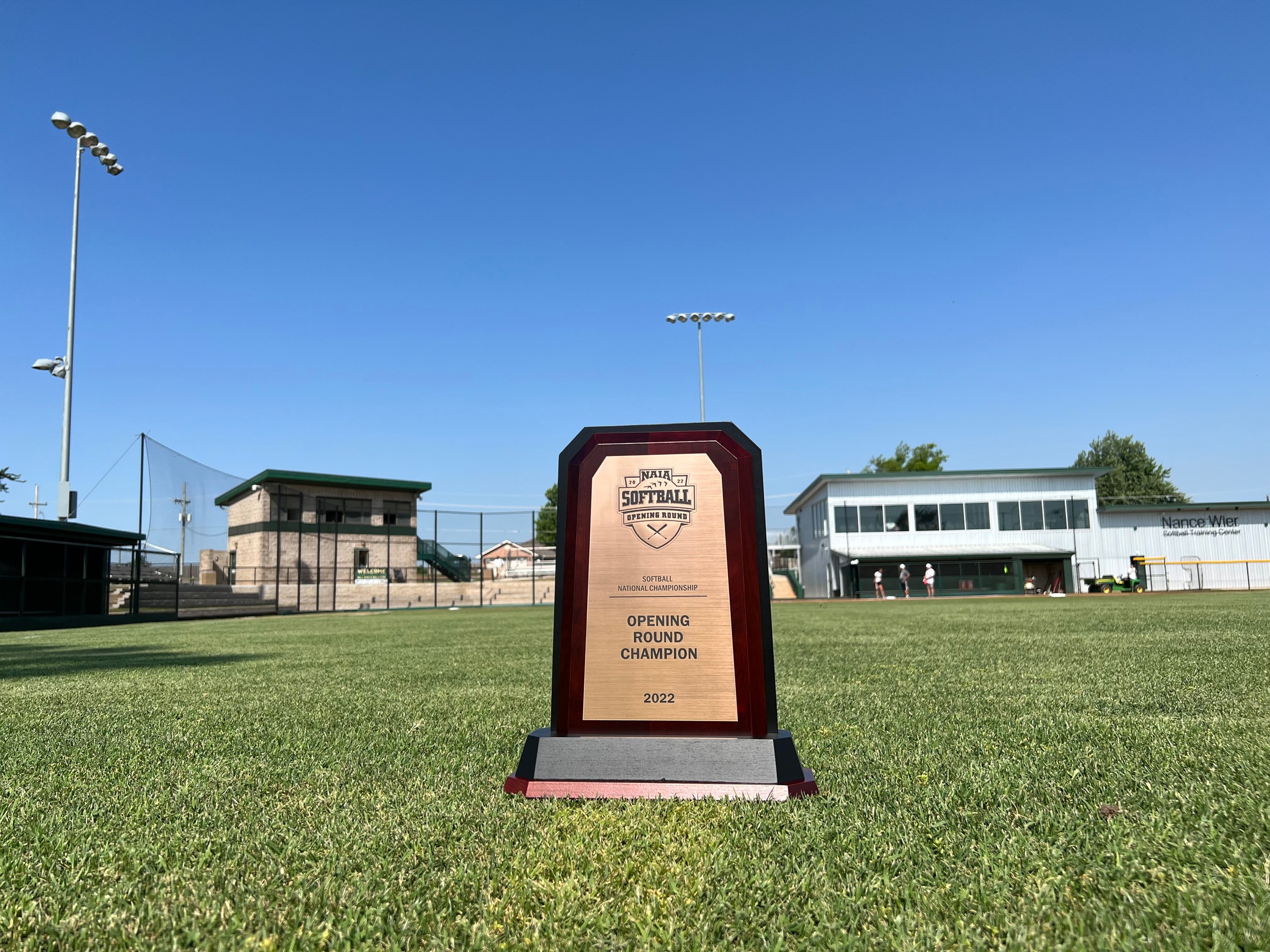 Trophy on field