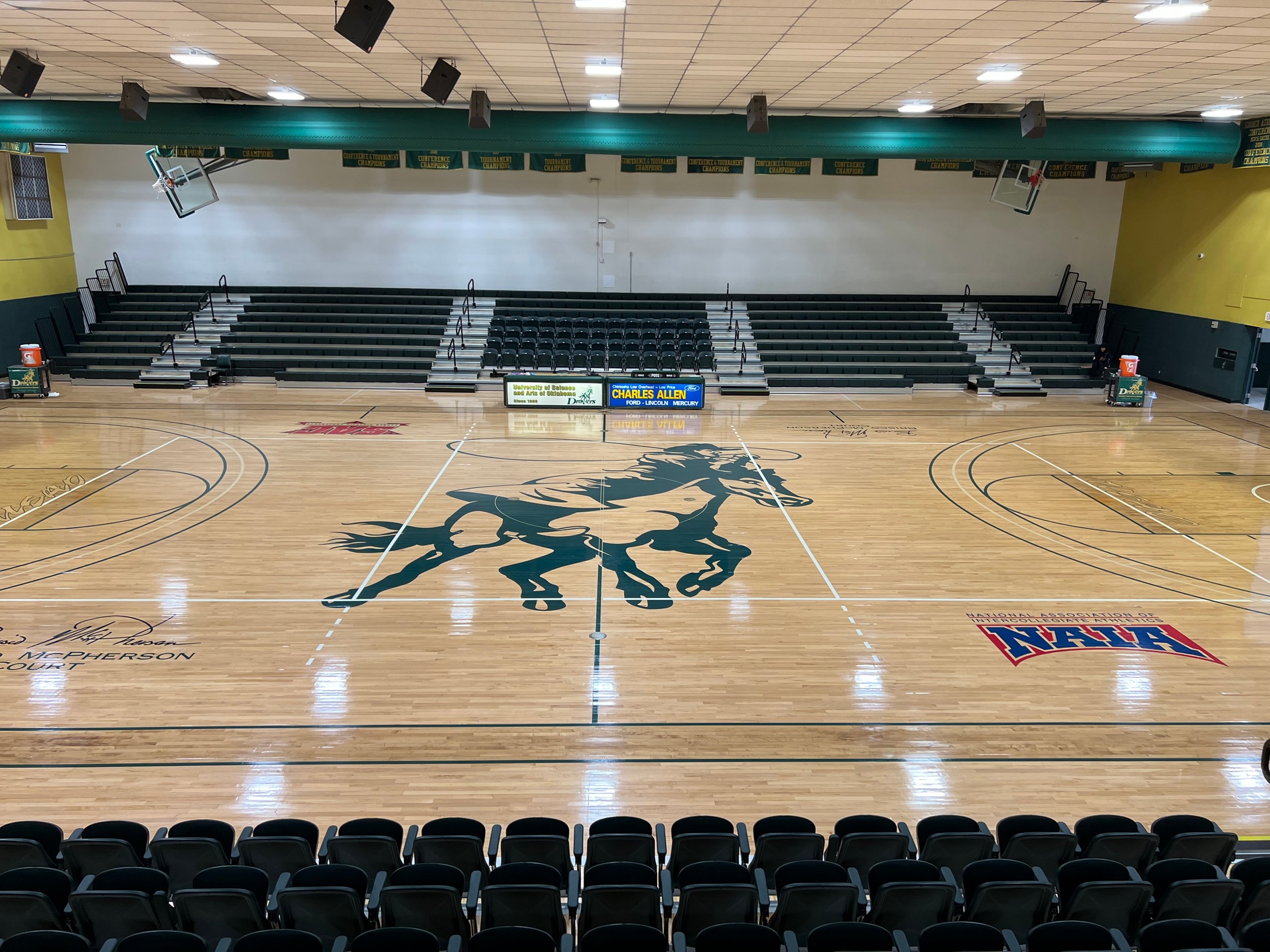 brisco mcpherson court from broadcast booth.