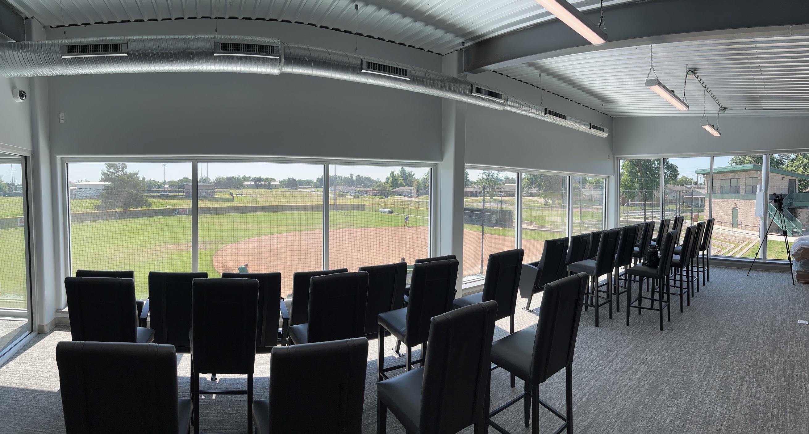 VIP suite looking onto field