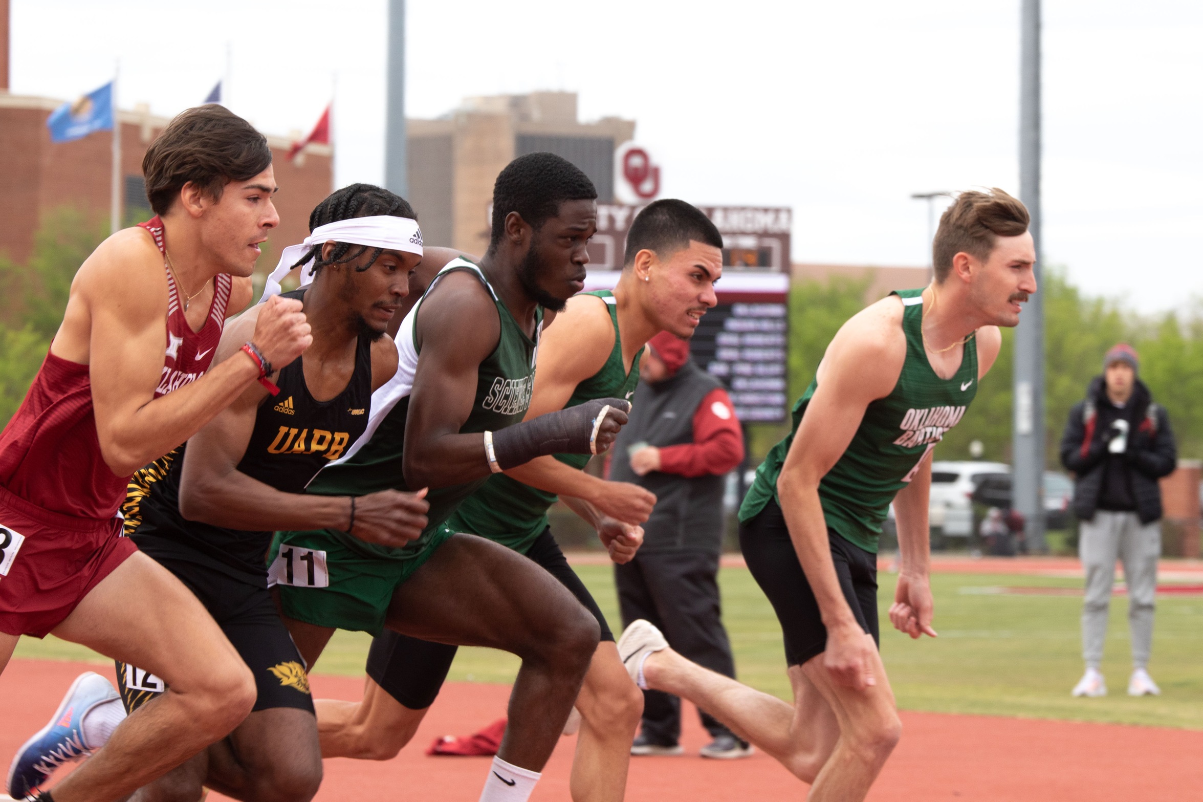 Kalique St. Jean competes in a race at OU.