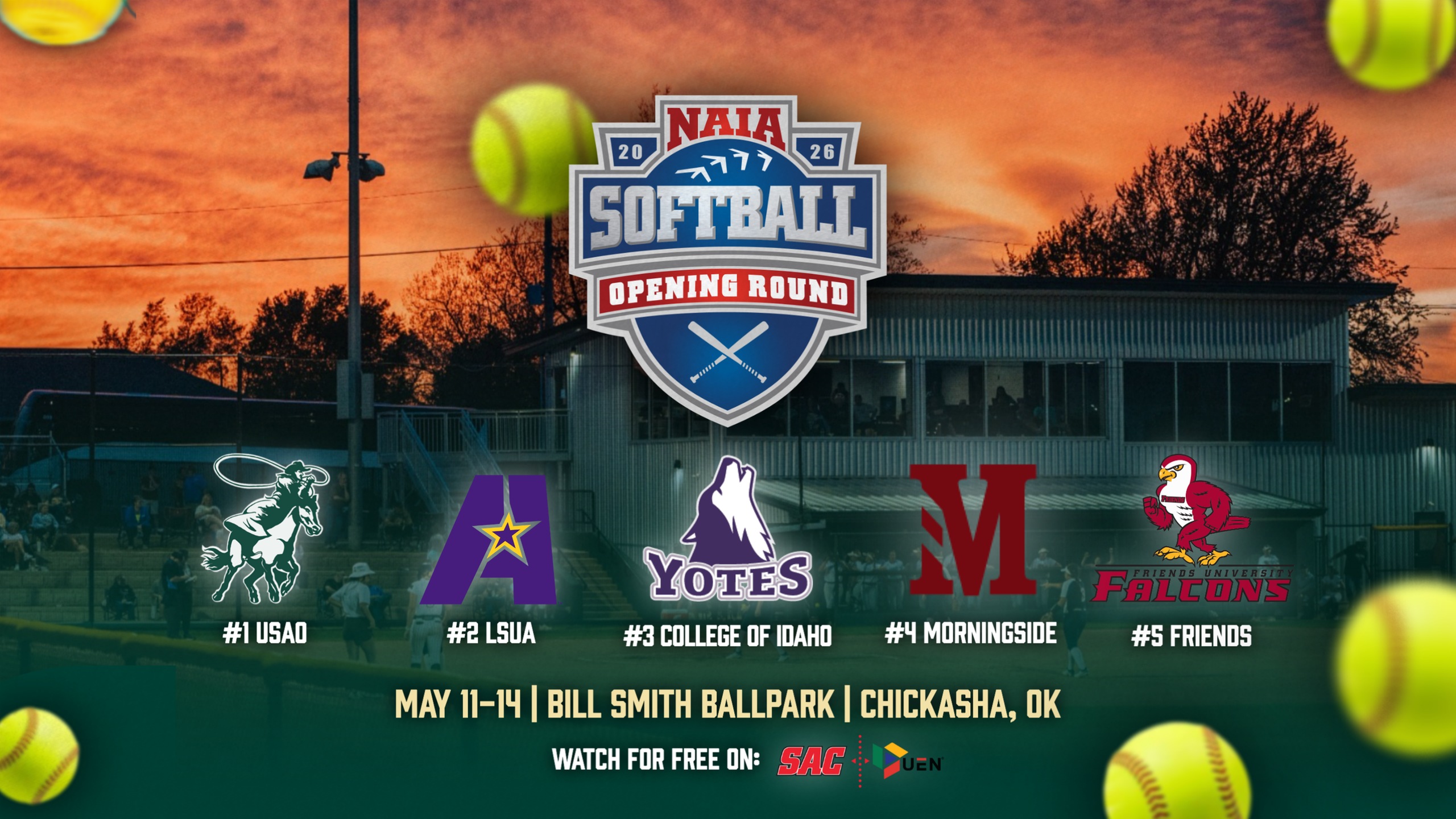 USAO Claims Seventh Consecutive No. 1 Seed For the 2026 NAIA Softball Opening Round